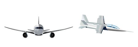 stealth fighter - Vector illustration of a two modern aircraft Foto de stock - Super Valor sin royalties y Suscripción, Código: 400-08956934