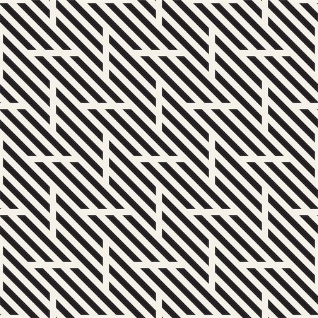 simsearch:400-08415945,k - Vector Seamless Pattern. Modern Stylish Interlacing Lines Texture. Geometric Striped Ornament. Monochrome Linear Braids Stockbilder - Microstock & Abonnement, Bildnummer: 400-08957028