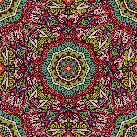simsearch:400-08966083,k - Tribal indian ethnic seamless design. Festive colorful mandala pattern Stockbilder - Microstock & Abonnement, Bildnummer: 400-08957549