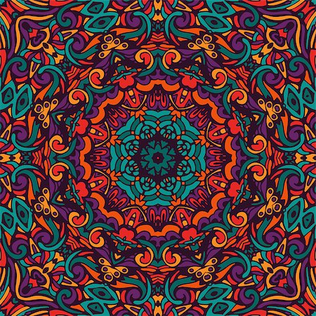 simsearch:400-08997727,k - Festive Colorful Tribal ethnic seamless vector pattern ornamental. Geometric print Photographie de stock - Aubaine LD & Abonnement, Code: 400-08957578