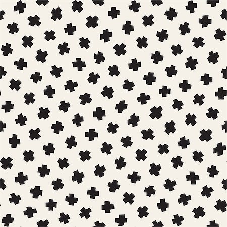 simsearch:400-08957079,k - Vector Seamless Pattern. Abstract Background With Scattered Geometric Shapes. Monochrome Hand Drawn Texture Fotografie stock - Microstock e Abbonamento, Codice: 400-08957770