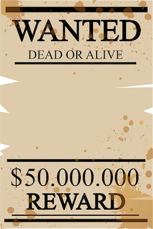 simsearch:400-08157148,k - Vintage western wanted poster Stock Photo - Budget Royalty-Free & Subscription, Code: 400-08958109