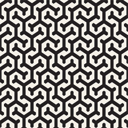 simsearch:400-09045556,k - Vector Seamless Interlacing Lines Pattern. Modern Stylish Texture. Repeating Geometric Background With Hexagonal Lattice. Stockbilder - Microstock & Abonnement, Bildnummer: 400-08958663