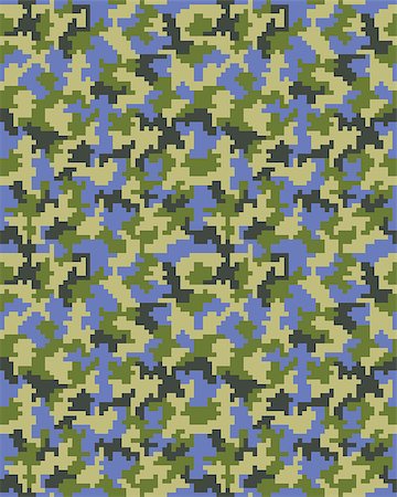 Seamless digital fashion camouflage pattern, vector Stock Photo - Budget Royalty-Free & Subscription, Code: 400-08958745