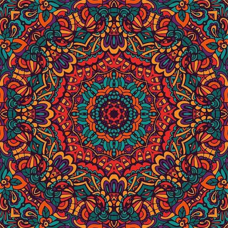 simsearch:400-08997727,k - Vector Tribal indian vintage ethnic seamless design. Festive colorful mandala pattern Photographie de stock - Aubaine LD & Abonnement, Code: 400-08959579