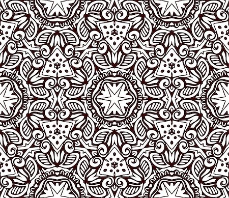 simsearch:400-09049403,k - Vector seamless pattern, geometric repeating texture. Tribal ethnic lace tiled ornament. Photographie de stock - Aubaine LD & Abonnement, Code: 400-08959611
