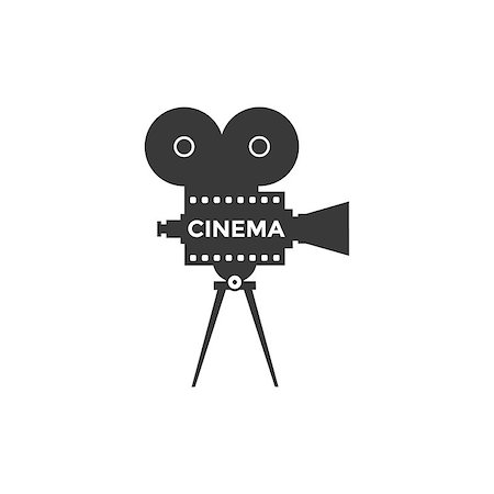 deniskolt (artist) - Cinema icon or symbol isolated background. Camcorder vector illustrarion Stock Photo - Budget Royalty-Free & Subscription, Code: 400-08959966