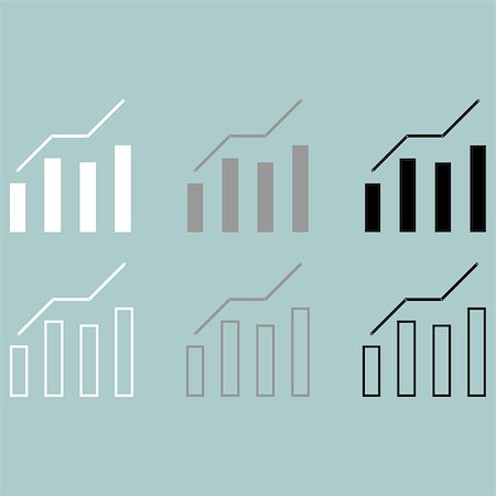 simsearch:400-05723094,k - Diagram of the growth icon set. Stock Photo - Budget Royalty-Free & Subscription, Code: 400-08964164