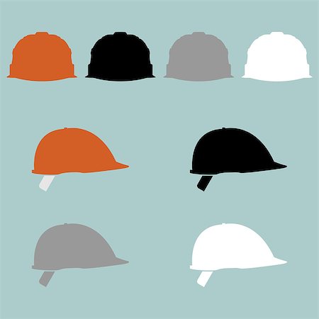 Construction helmet different colour icon set. Stock Photo - Budget Royalty-Free & Subscription, Code: 400-08964160
