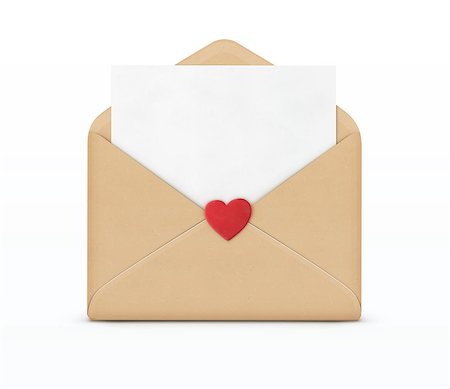 simsearch:400-04179114,k - Vector illustration of love letter concept with open envelope and little red heart on it Fotografie stock - Microstock e Abbonamento, Codice: 400-08964173