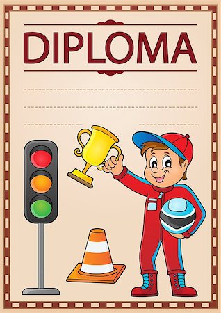 drivers licence - Diploma topic image 5 - eps10 vector illustration. Photographie de stock - Aubaine LD & Abonnement, Code: 400-08964200