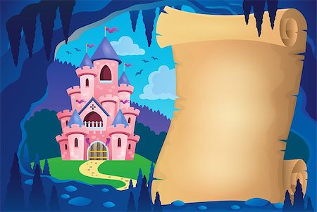 stalagmite - Parchment in fairy tale cave image 2 - eps10 vector illustration. Stock Photo - Budget Royalty-Free & Subscription, Code: 400-08964213