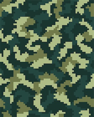 Seamless digital fashion camouflage pattern, vector Stock Photo - Budget Royalty-Free & Subscription, Code: 400-08964403