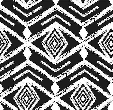 Black tribal Navajo vector seamless pattern with doodle elements. aztec abstract geometric art print. ethnic hipster backdrop. Wallpaper, cloth design, fabric, paper, textile. Hand drawn. Stock Photo - Budget Royalty-Free & Subscription, Code: 400-08964981