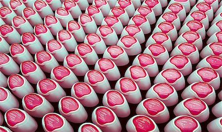 simsearch:6113-06626648,k - Deodorant, bottles with pink lids in a row. Background Stockbilder - Microstock & Abonnement, Bildnummer: 400-08964994