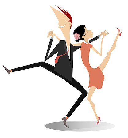 Romantic dancing man and woman Stock Photo - Budget Royalty-Free & Subscription, Code: 400-08965164