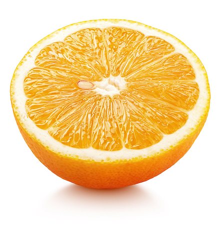 simsearch:400-08900179,k - Ripe half of orange citrus fruit isolated on white background with clipping path Photographie de stock - Aubaine LD & Abonnement, Code: 400-08965195