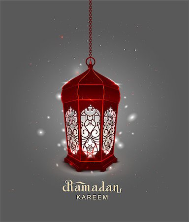 Ramadan Kareem lettering text template greeting card. Red Lamp riental ornament. Illustration in vector format Stock Photo - Budget Royalty-Free & Subscription, Code: 400-08965241