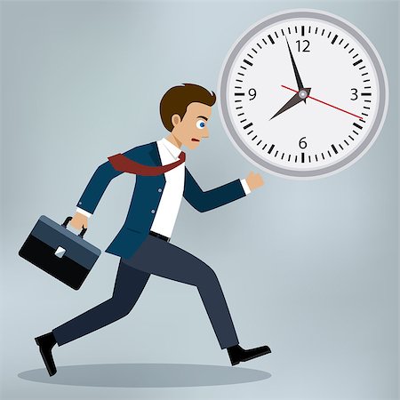 simsearch:400-07978342,k - Business mam running and hurry up. Also available as a Vector in Adobe illustrator EPS 10 format. Photographie de stock - Aubaine LD & Abonnement, Code: 400-08965335