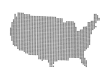 USA map vector illustration Fotografie stock - Microstock e Abbonamento, Codice: 400-08965436