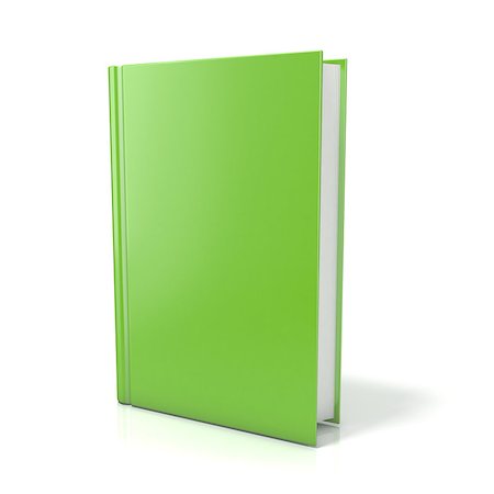 Green book. 3D render illustration isolated on white background Stock Photo - Budget Royalty-Free & Subscription, Code: 400-08965494