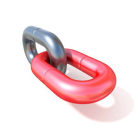 simsearch:400-06921704,k - Single chain link icon 3D render illustration isolated on white background Foto de stock - Royalty-Free Super Valor e Assinatura, Número: 400-08965499