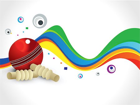 abstract colorful cricket wave background vector illustration Fotografie stock - Microstock e Abbonamento, Codice: 400-08965693