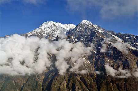 simsearch:400-08186428,k - Mountain Landscape and cloud in Himalaya. Annapurna region, Nepal, Mardi Himal track. Stock Photo - Budget Royalty-Free & Subscription, Code: 400-08965768