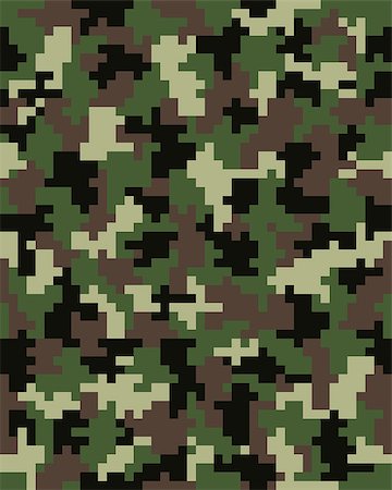 Seamless digital fashion camouflage pattern, vector background Stock Photo - Budget Royalty-Free & Subscription, Code: 400-08965776