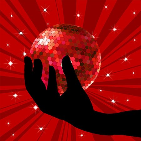 pub mirror - Hand holding a red disco ball Stock Photo - Budget Royalty-Free & Subscription, Code: 400-08965794