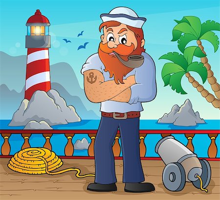sailors deck - Sailor topic image 2 - eps10 vector illustration. Stock Photo - Budget Royalty-Free & Subscription, Code: 400-08965832