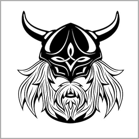 dclipart (artist) - Ancient viking head logo for mascot design. Vector illustration Fotografie stock - Microstock e Abbonamento, Codice: 400-08965984