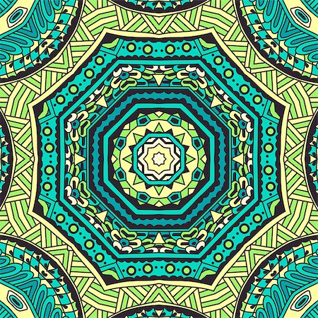 simsearch:400-08959581,k - abstract geomteric tribal ethnic pattern green mandala Stock Photo - Budget Royalty-Free & Subscription, Code: 400-08966070