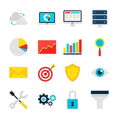 data storage icon - Business Analytics Objects. Big Data Set of Items Isolated over White. Stock Photo - Budget Royalty-Free & Subscription, Code: 400-08966639