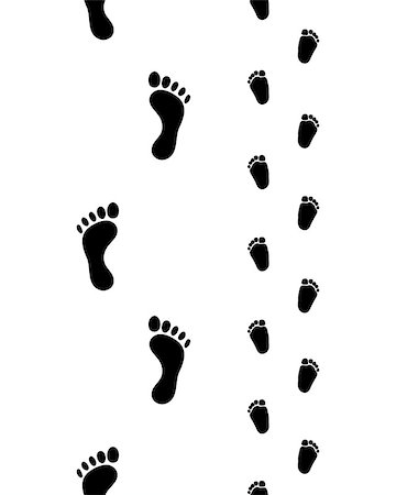 simsearch:400-06200030,k - Trail of human and baby bare feet, seamless wallpaper Stock Photo - Budget Royalty-Free & Subscription, Code: 400-08966857