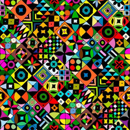 Abstract geometric seamless pattern for your design. Vector illustration Stock Photo - Budget Royalty-Free & Subscription, Code: 400-08966879