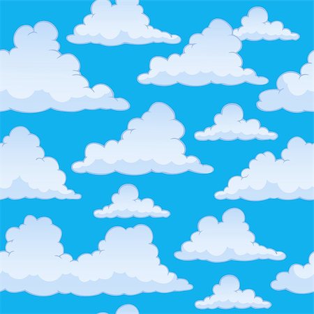 simsearch:400-04272687,k - Stylized clouds seamless background 2 - eps10 vector illustration. Stockbilder - Microstock & Abonnement, Bildnummer: 400-08967087