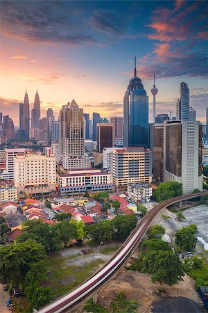 Cityscape image of Kuala Lumpur, Malaysia during sunrise. Stock Photo - Budget Royalty-Free & Subscription, Code: 400-08967133