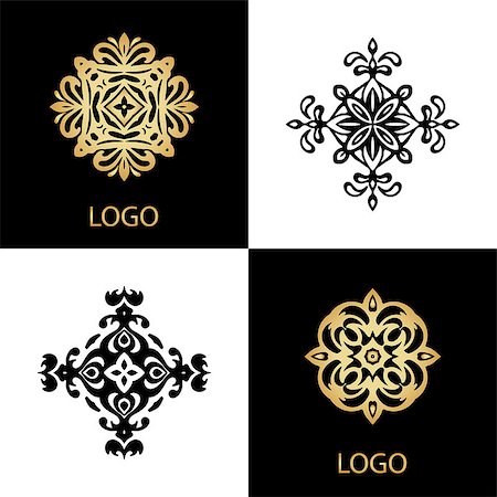 simsearch:400-08807402,k - Luxury Logo template flourishes calligraphic elegant ornamental Business sign Foto de stock - Royalty-Free Super Valor e Assinatura, Número: 400-08967732