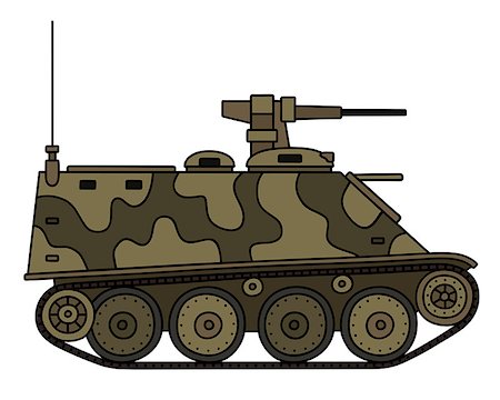 Hand drawing of a camouflaged amored vehicle Foto de stock - Super Valor sin royalties y Suscripción, Código: 400-08967857