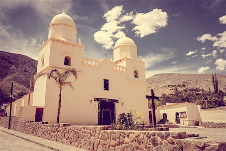 purmamarca - Tilcara city old church, north Argentina, south America Foto de stock - Super Valor sin royalties y Suscripción, Código: 400-08968023