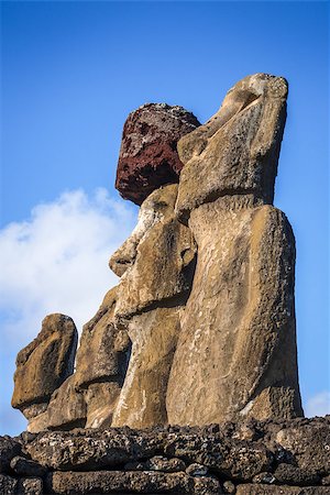simsearch:400-08626060,k - Moais statues, ahu Tongariki, easter island, Chile Stock Photo - Budget Royalty-Free & Subscription, Code: 400-08968047