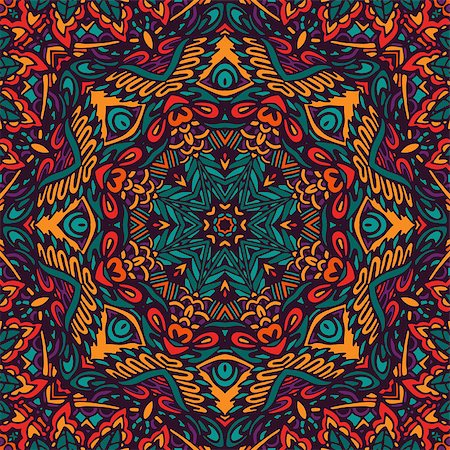simsearch:400-08966083,k - Festive Colorful Tribal ethnic seamless pattern ornamental. Geometric print Stockbilder - Microstock & Abonnement, Bildnummer: 400-08968458