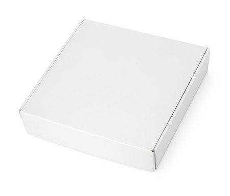 simsearch:400-08679975,k - Closed blank square carton pizza box isolated on white background with clipping path Photographie de stock - Aubaine LD & Abonnement, Code: 400-08968563