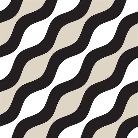 simsearch:400-08806227,k - Vector Seamless Geometric Pattern. Monochrome Wavy Lines. Elegant Ripple Stripes Design Stock Photo - Budget Royalty-Free & Subscription, Code: 400-08960026