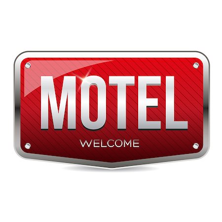 Motel retro sign vector red Stock Photo - Budget Royalty-Free & Subscription, Code: 400-08960469