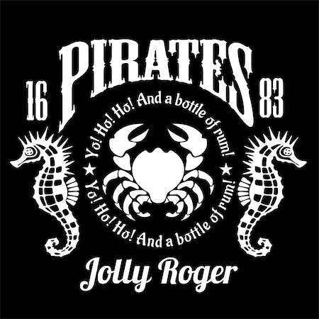 simsearch:400-09046433,k - Pirates Jolly Roger symbol. Vector poster of skull with pirate eye patch, crossed bones and swords or sabers. Black flag for entertainment party decor, alcohol drink bar or pub emblem or sign on black Foto de stock - Super Valor sin royalties y Suscripción, Código: 400-08960718