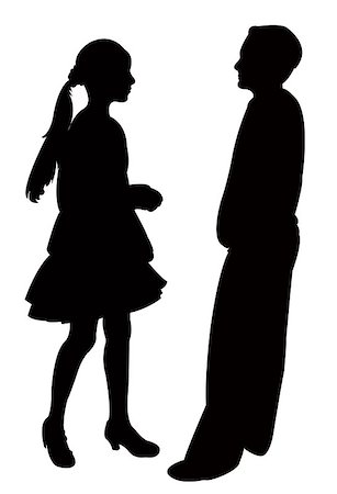 friends together silhouette Stock Photo - Budget Royalty-Free & Subscription, Code: 400-08961427