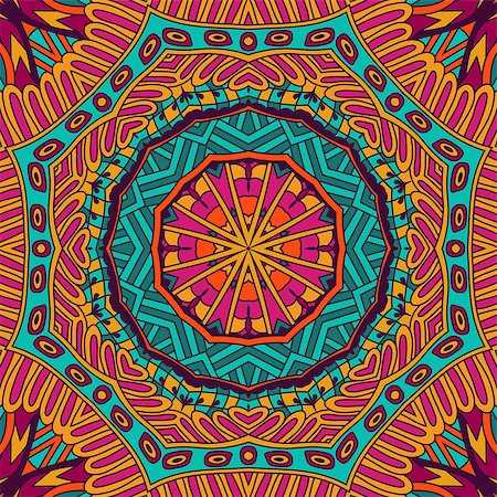 simsearch:400-08966083,k - Abstract folk ethnic colorful seamless pattern ornament Stockbilder - Microstock & Abonnement, Bildnummer: 400-08961477