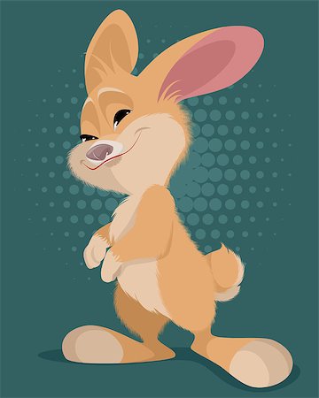 Vector illustration of a little funny bunny Stock Photo - Budget Royalty-Free & Subscription, Code: 400-08961650